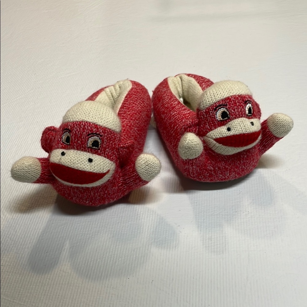 Red Monkey Kids Slippers